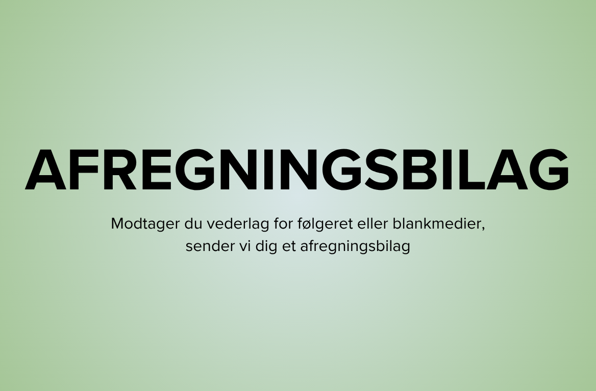 Web nyhed om afregningsbilag